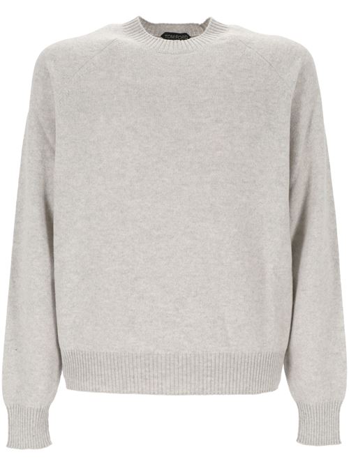 crew-neck mélange jumper TOM FORD | KCL024YMW040S24IG014